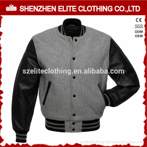 latest design usa wholesale custom plain wool leather varsity letterman jacket